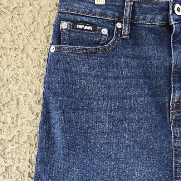 DKNY Dark Denim Mini Skirt - Picture 3 of 8